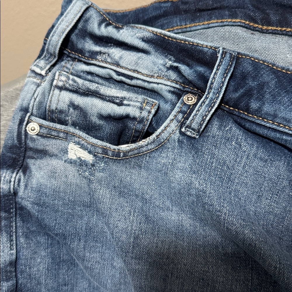 Silver Jeans Distressed Blue Jean Shorts - Picture 4 of 7